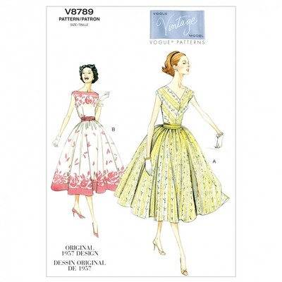 Vogue Vintage Sewing Pattern V8789 E5 14-22