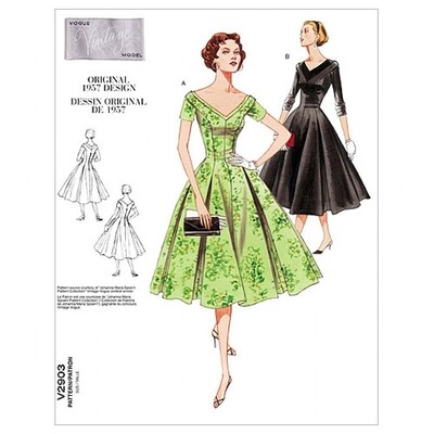 Vogue Vintage Sewing Pattern V2903 A 6-10