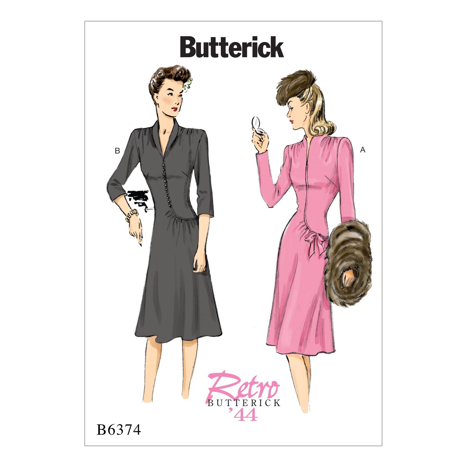 Butterick Vintage Sewing Pattern B6374 E5 14-22