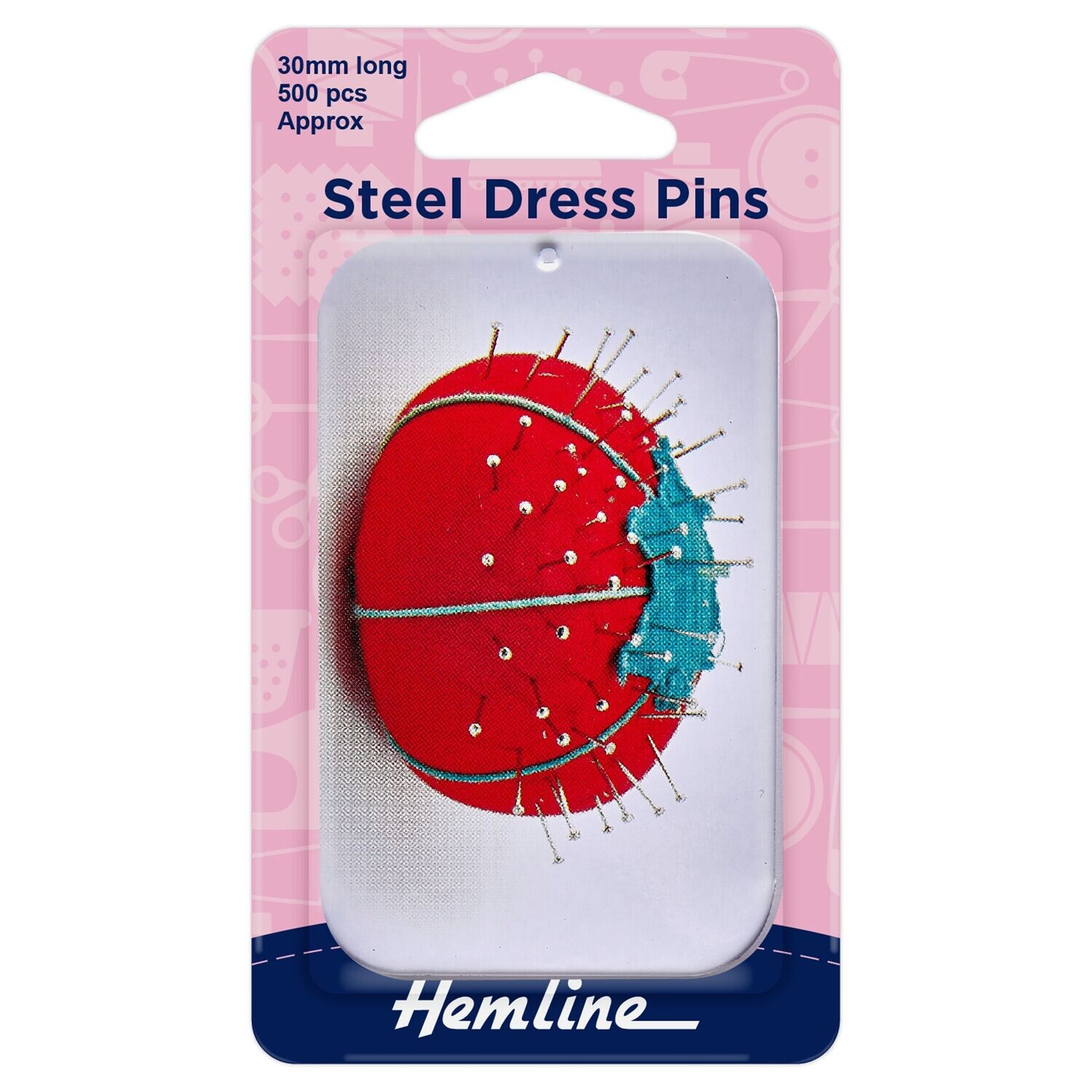 Tin of Dressmakers Pins 500 x 3cm