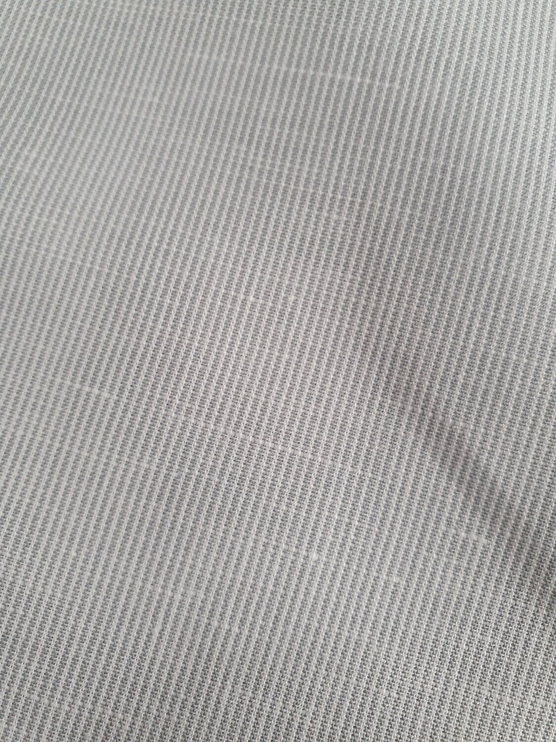 Jemima - Linen Cotton Mix - Light Grey Stripe