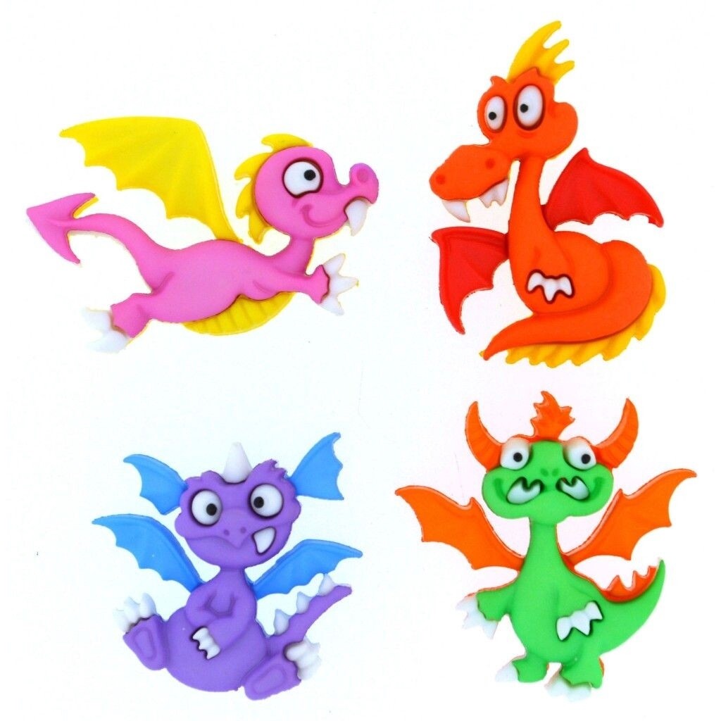 Dress It Up Buttons - Dragon Tales