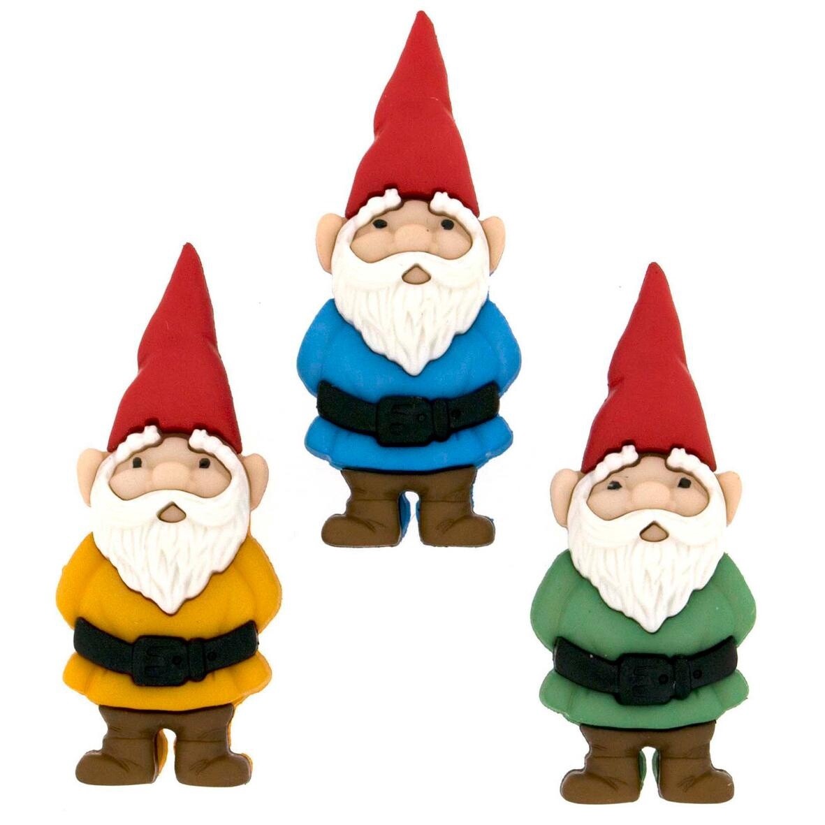 Dress It Up Buttons - Garden Gnomes