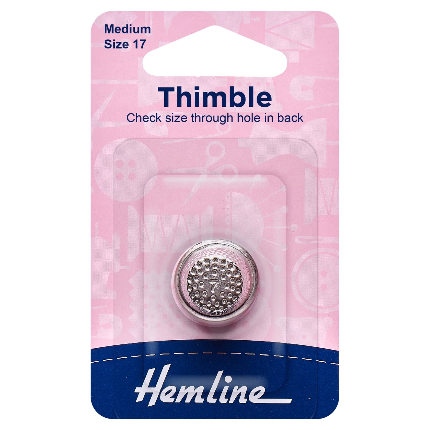 Metal Thimble: Size 17, Medium