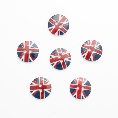 Button: Union Jack: Two-hole 18mm