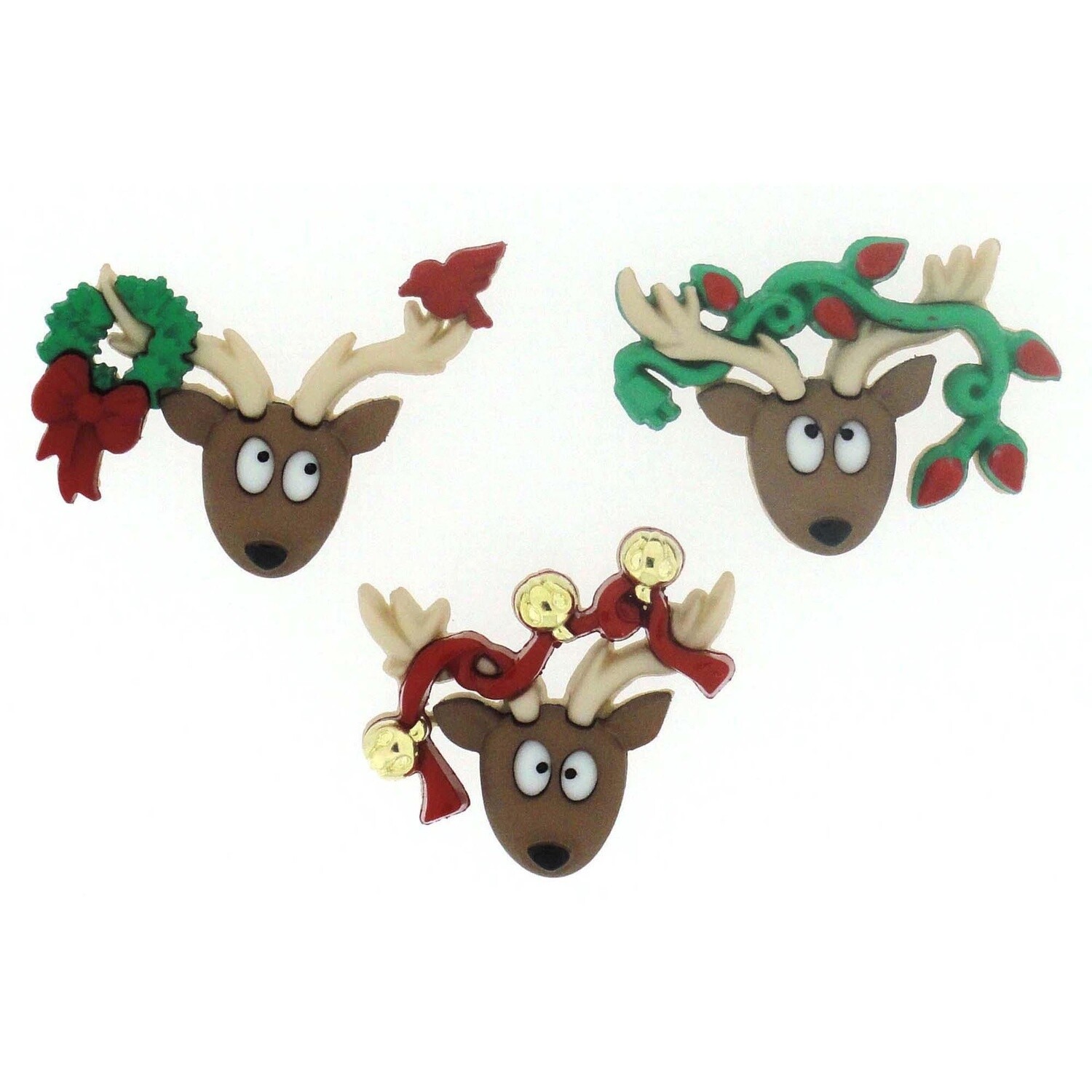 Dress It Up Buttons - Oh Deer Christmas