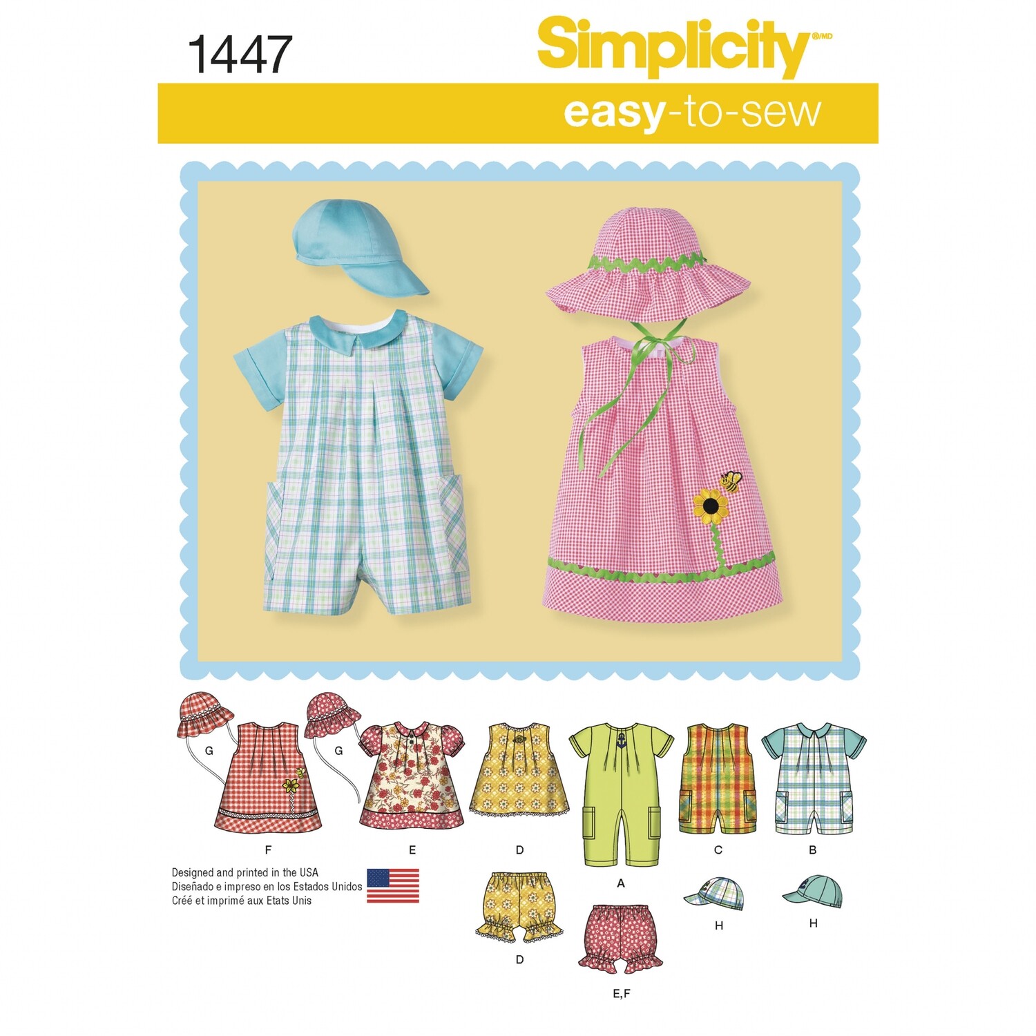 Simplicity Sewing Pattern 1447 - xxs-L