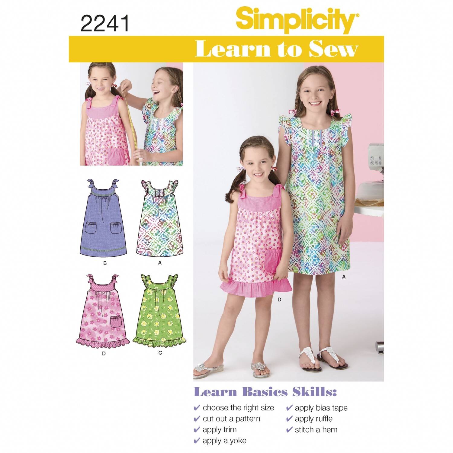 Simplicity Sewing Pattern 2241, Size: HH 3-6