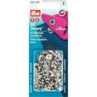 Press Fasteners 10mm Jersey Ring Refill 20Piece