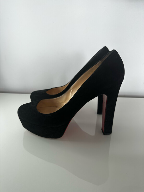 Christian Louboutin Bibi Suede Platform Court Shoes