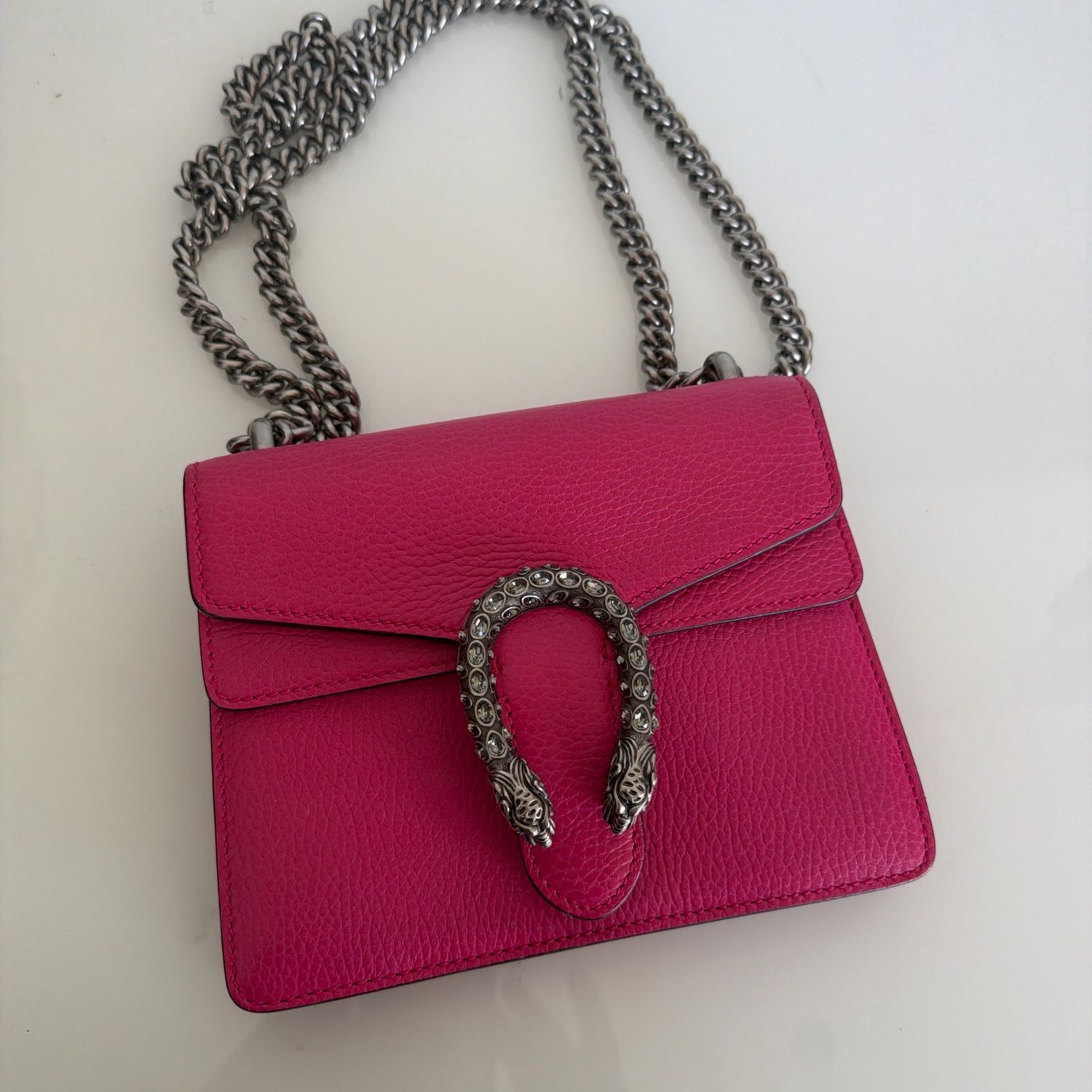 Gucci Dionysus Mini Shoulder Bag | Pink Leather | Authentic Gucci