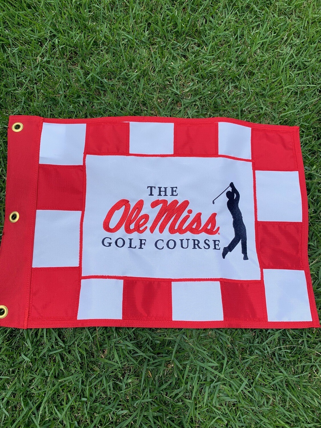 Ole Miss Golf Course Flag Red/White