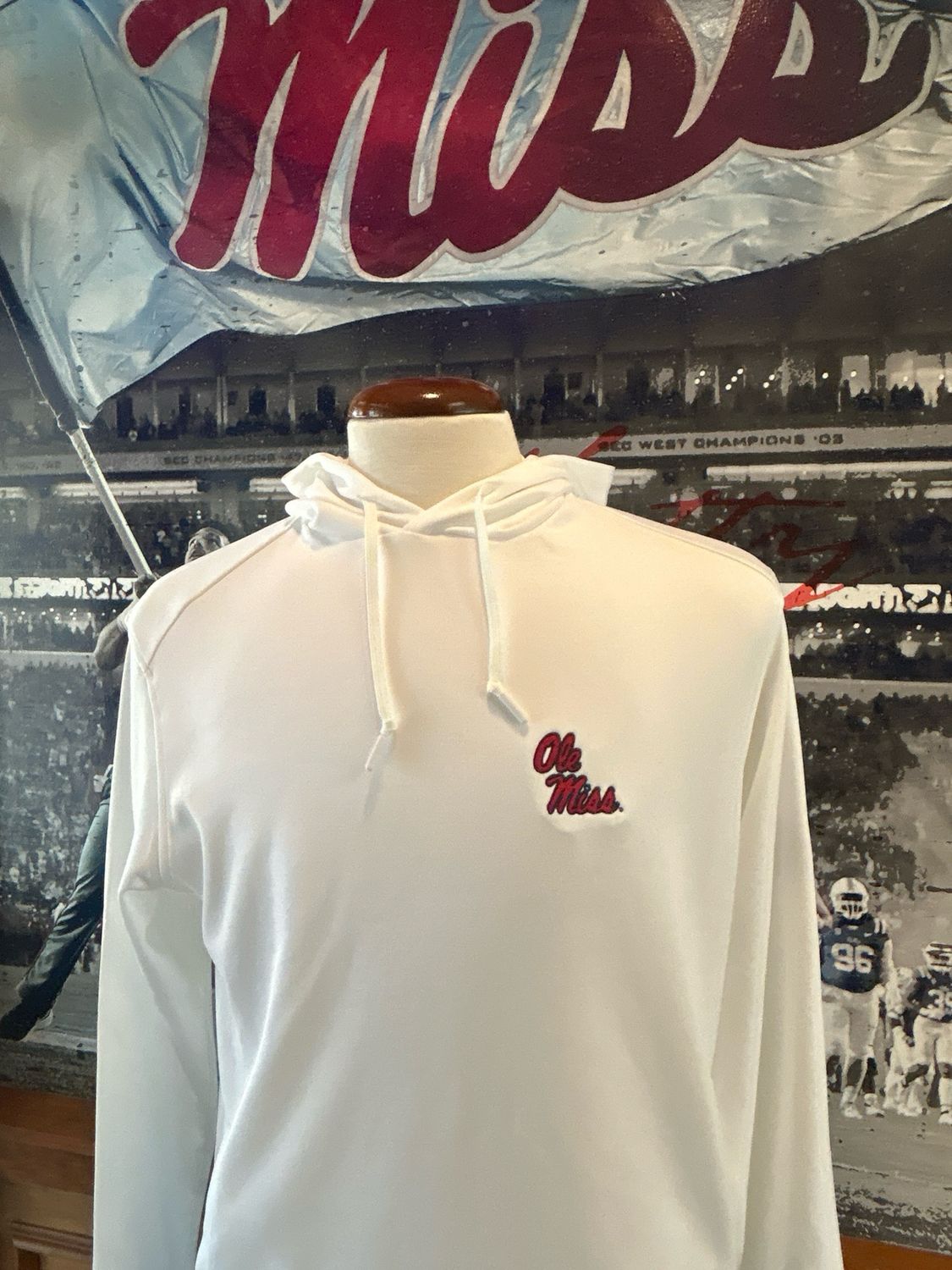 FJ Lightweight Hoody (White) Ole Miss &amp; SIP