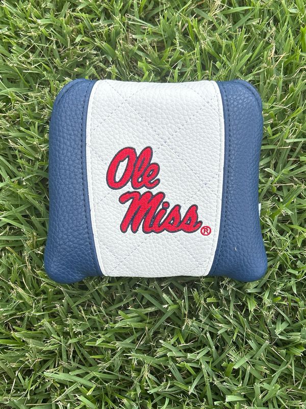 Ole Miss Mallet Putter Cover White/Navy