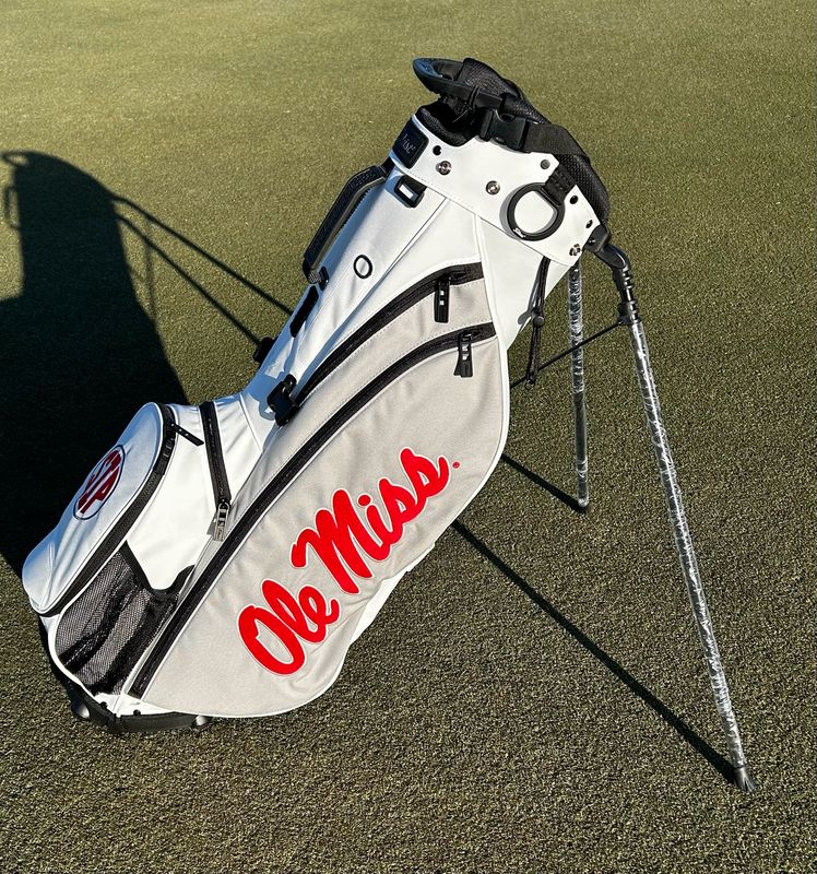 Titleist Players 4 Ole Miss Script Golf Bag (White/Grey)