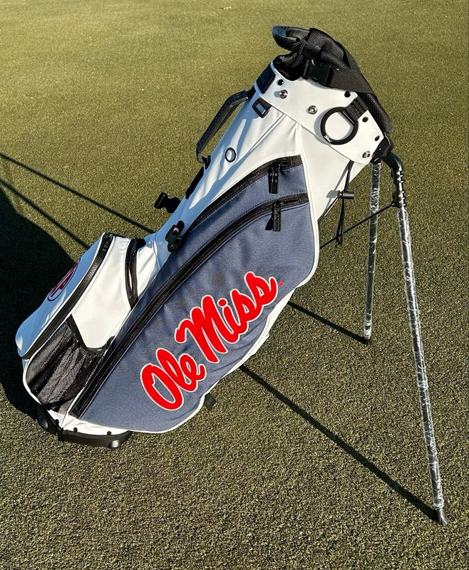 Titleist Players 4 Ole Miss Script Golf Bag (White/Navy)