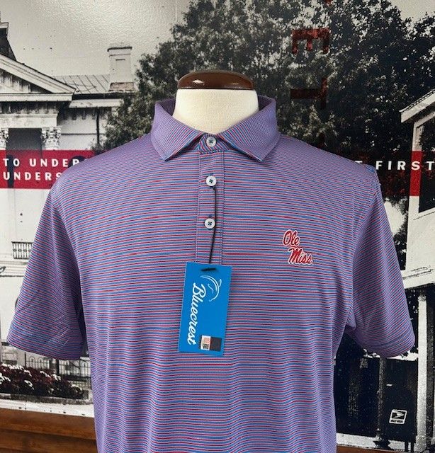 Bluecrest University Stripe Blue/Red/White &quot;Ole Miss&quot;