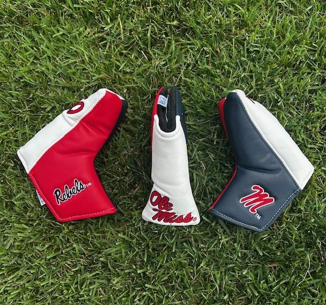 Ole Miss Blade Putter Cover Red/Navy/Shite