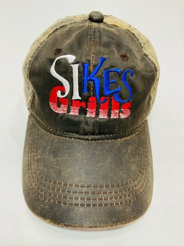 Sikes weathered camo ballcap