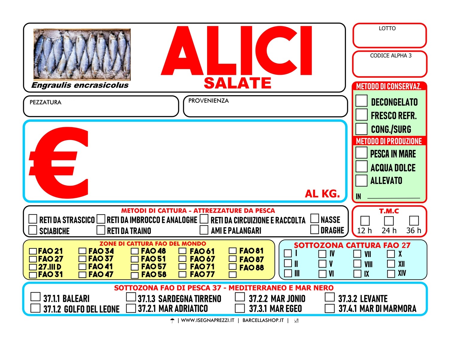 KIT 100 CARTELLINI ITALIA MERIDIONALE 10X14
