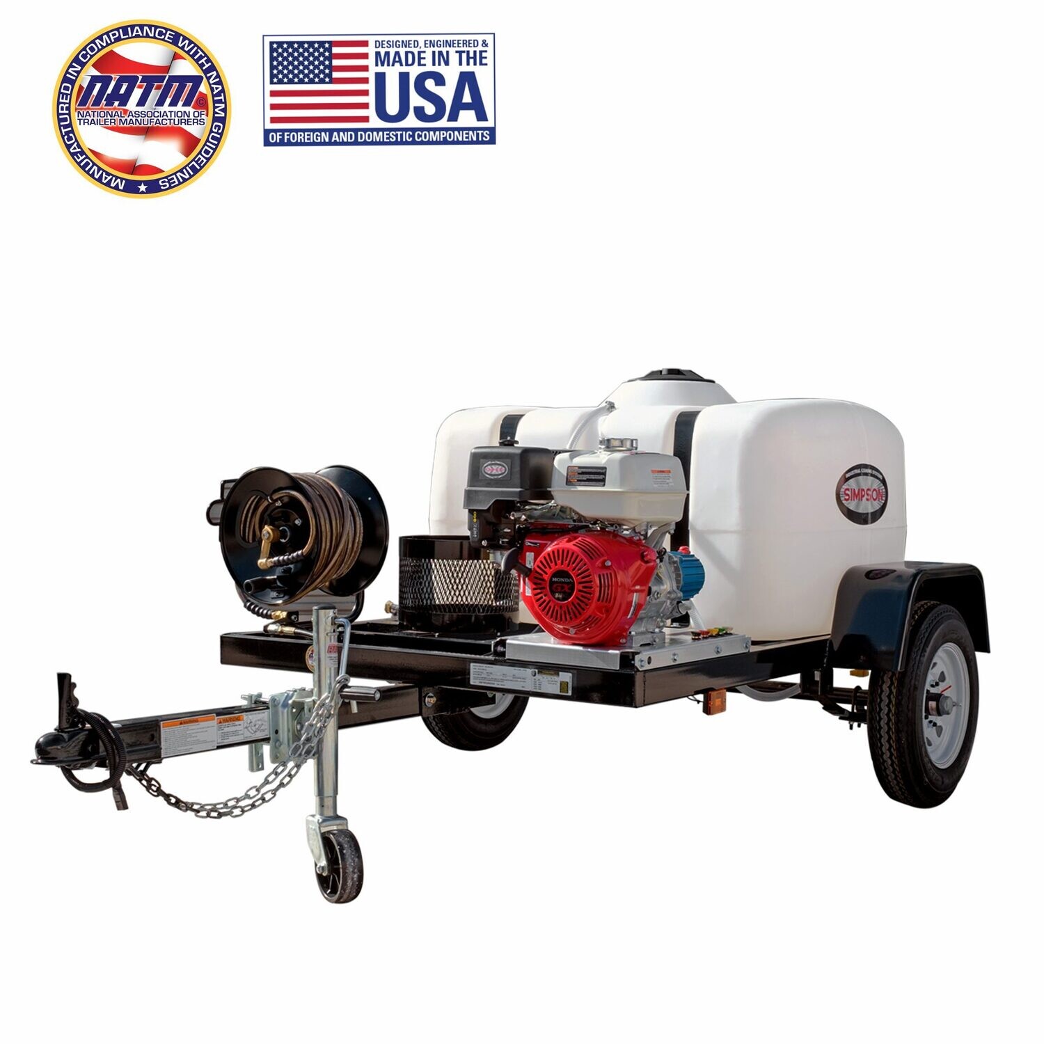 Mobile Trailers 95002 
4200 PSI at 4.0 GPM with HONDA® GX390 CAT® Triplex Plunger Pump