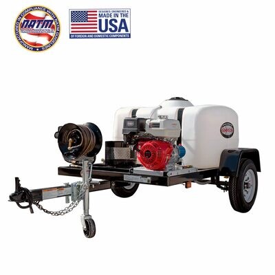 Mobile Trailers 95002
4200 PSI at 4.0 GPM with HONDA® GX390 CAT® Triplex Plunger Pump