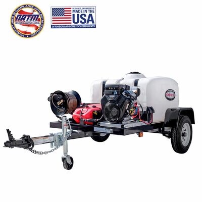 Mobile Trailer 95004
4200 PSI at 4.0 GPM VANGUARD® V-Twin with CAT® Triplex Plunger Pump