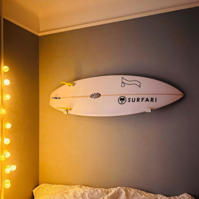 Surfboard Wandhalterung Weiss