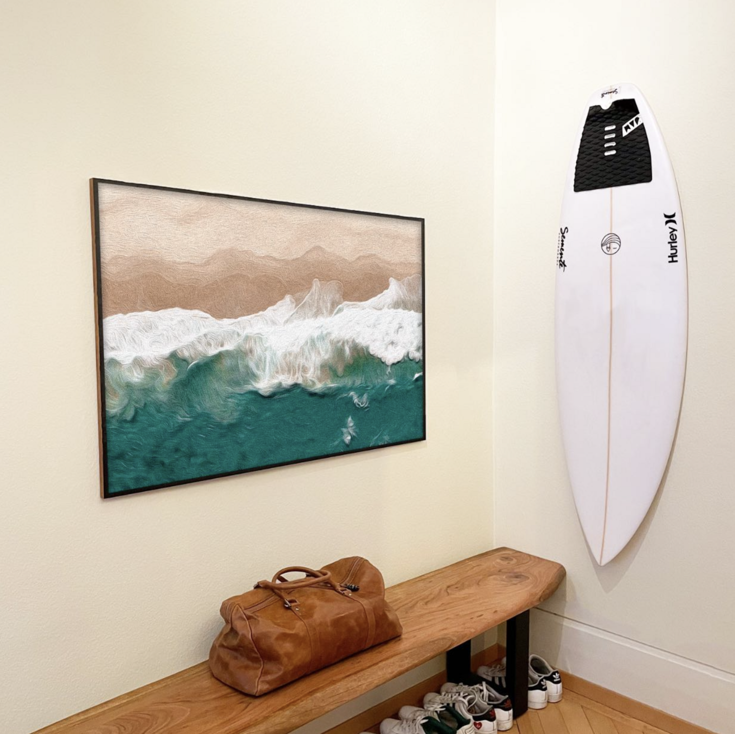Surfboard Vertikale Wandhalterung