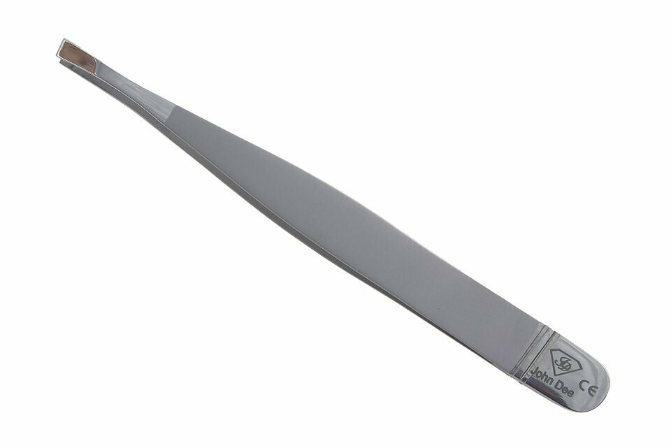 Haarzupfpinzette METALLIC | Schräg | 9,5cm 