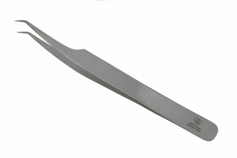 Uhrmacherpinzette / Modellbaupinzette/ Zeckenpinzette | Eckig gebogen | 12cm
