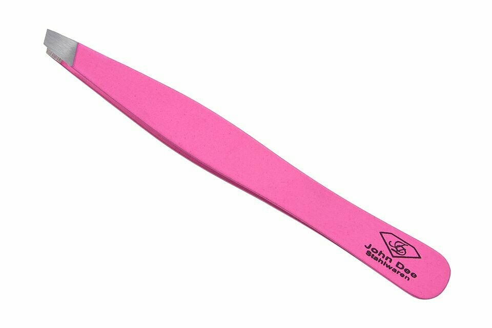 Haarzupfpinzette PINK | Schräg | 9cm 