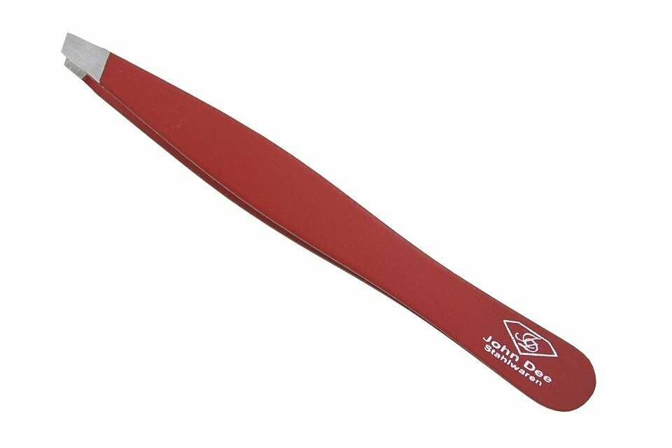 Haarzupfpinzette RED | Schräg | 9cm 