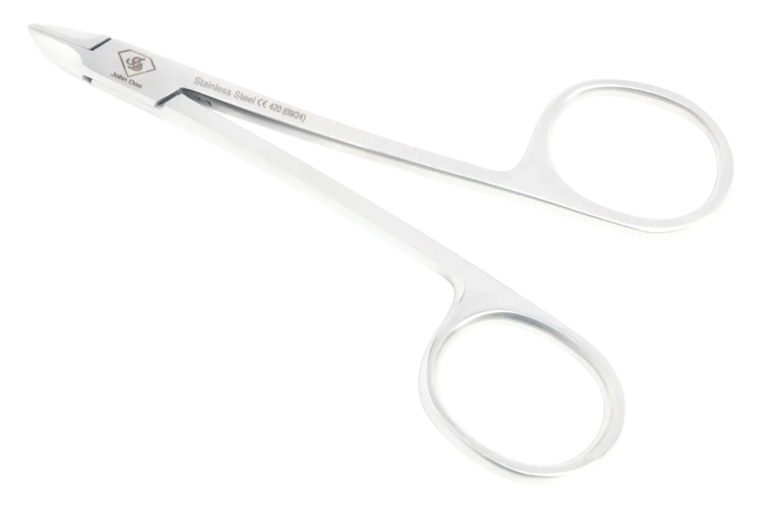 Nagelzange-Eckenzange | Scherenform | Gewölbte Schneide | Gesamtlänge 10cm | Schneide 10mm