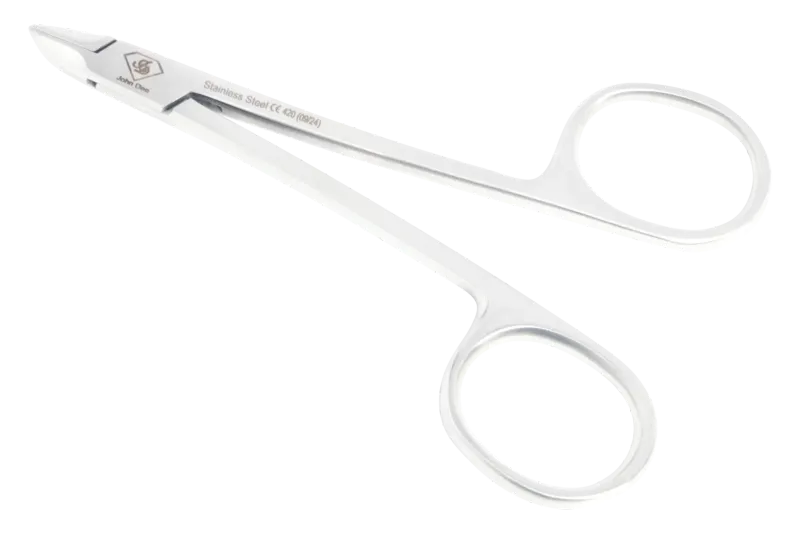 Nagelzange-Eckenzange | Scherenform | Gewölbte Schneide | Gesamtlänge 10cm | Schneide 10mm