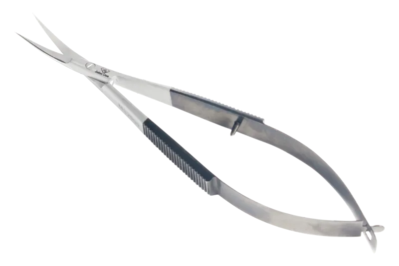 Micro Feder Schere / Gebogene Schneide / Gesamtlänge 12cm Micro Feder Schere / Gebogene Schneide / Gesamtlänge 12cm