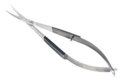 Micro Feder Schere / Gebogene Schneide / Gesamtlänge 12cm Micro Feder Schere / Gebogene Schneide / Gesamtlänge 12cm