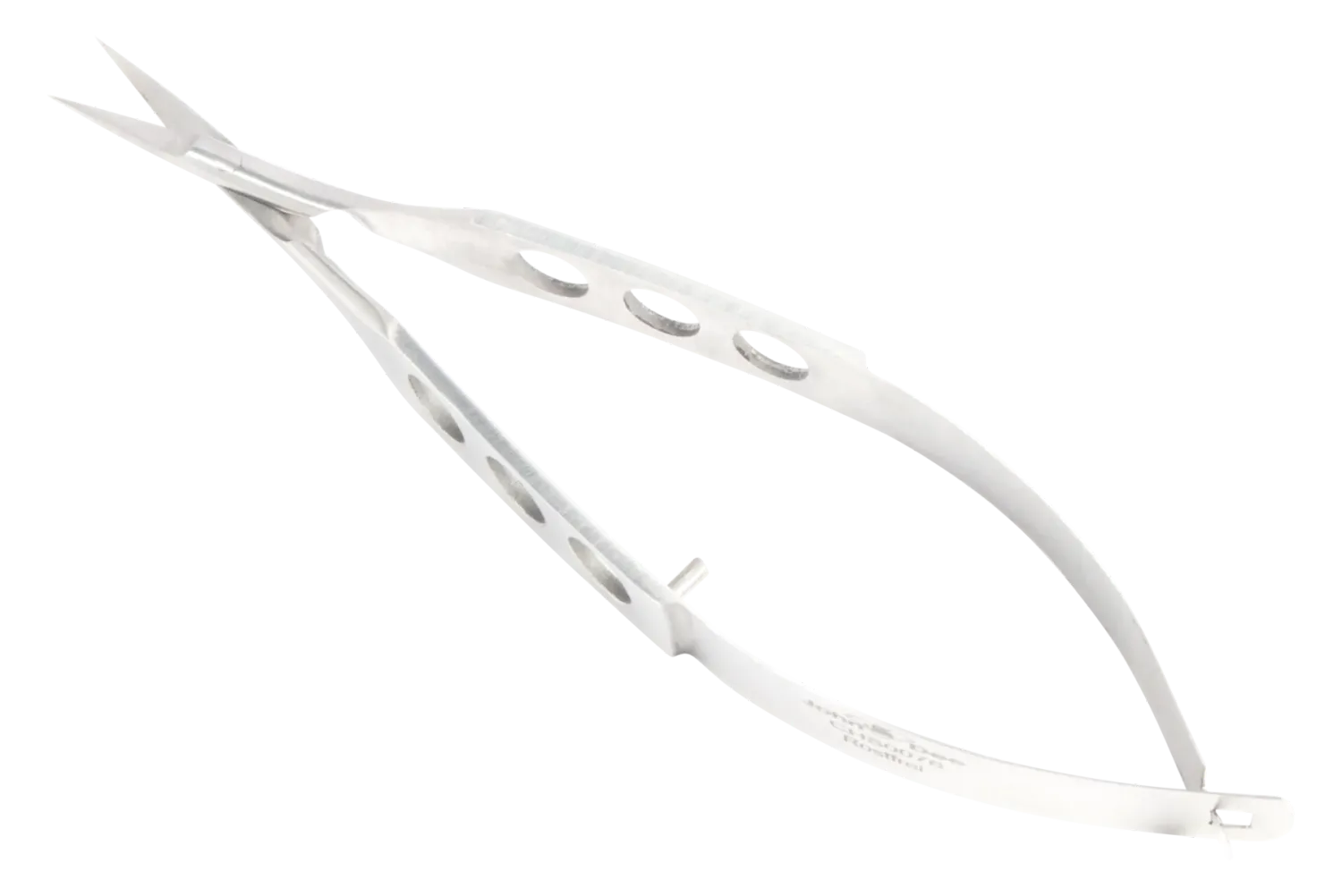 Microschere / Gerade Schneide / Griff gelocht / Gesamtlänge 11,5cm