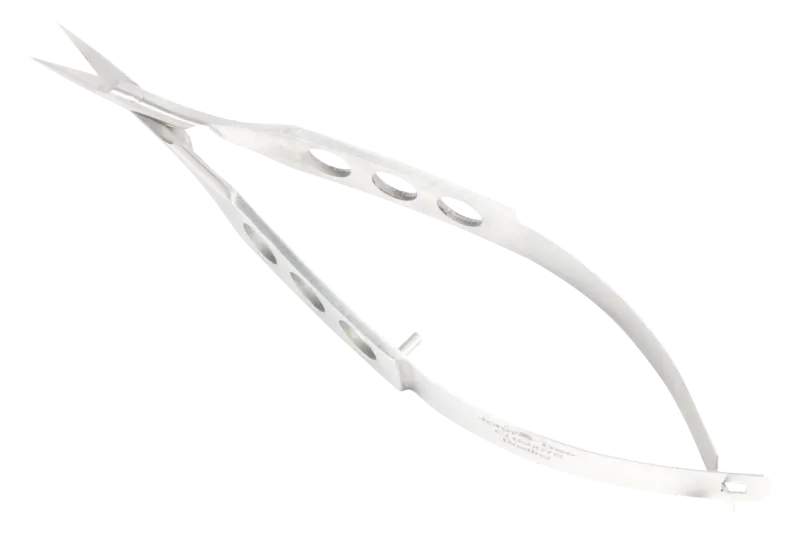 Microschere / Gerade Schneide / Griff gelocht / Gesamtlänge 11,5cm