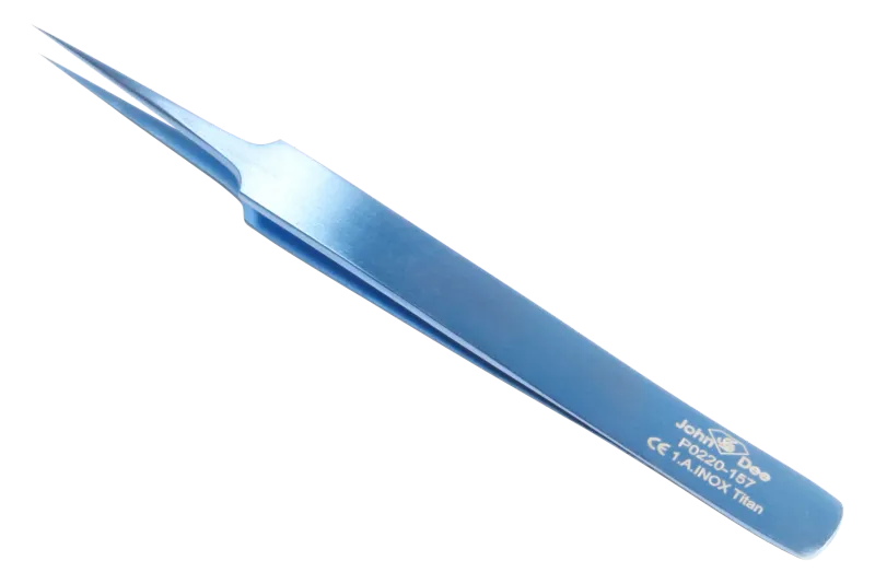 Titan Pinzette / Turmspitze / Gerade Spitze / Gesamtlänge 12cm Titan Pinzette / Turmspitze / Gerade Spitze / Gesamtlänge 12cm