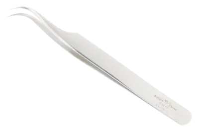 Uhrmacherpinzette / Modellbaupinzette / Zeckenpinzette | Rund gebogen | 11,5cm
