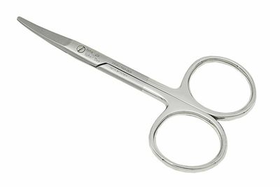 Nagelschere Babynagelschere | Microgezahnt | Hohlschliff - Gepliestet | Gebogene Schneide | 10 cm