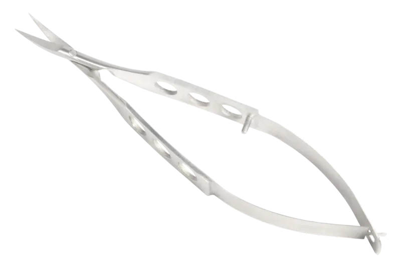 Microschere / Gebogene Schneide / Gesamtlänge 11,5cm