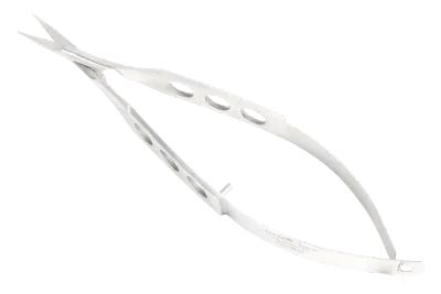 Microschere / Gerade Schneide / Griff gelocht / Gesamtlänge 11,5cm