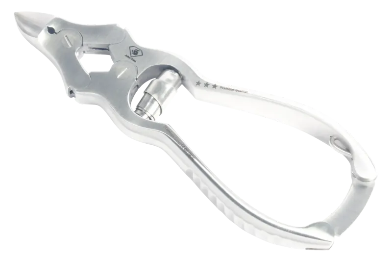 Nagelzange STRONG  | MINI | Mit doppelter Übersetzung | Gebogene Schneide | Gesamtlänge 12cm