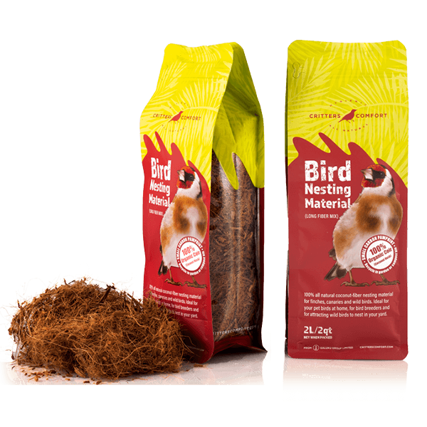 Bird Nesting Bedding Material Natural, Coconut Fibre Bedding Box Of 25