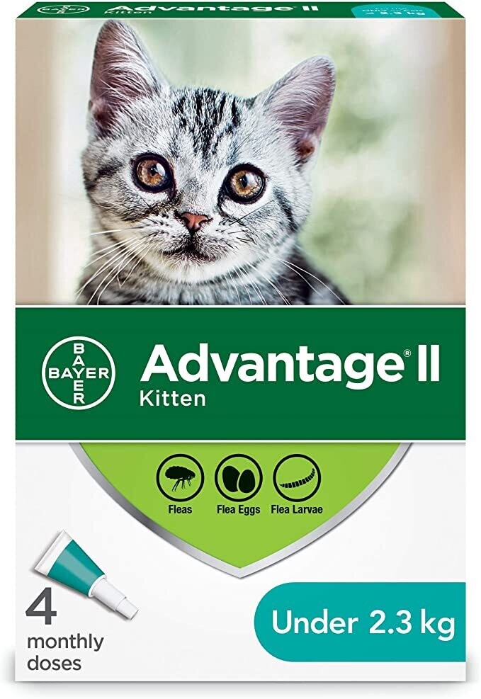 Bayer Advantage II Flea Treatment for Kitten <2.3 Kg - 4 dose pack