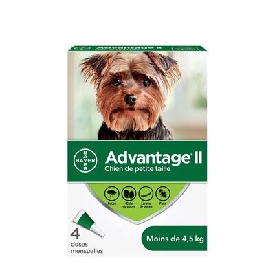 Bayer Advantage II For Dog 4ds Less 4.5kg