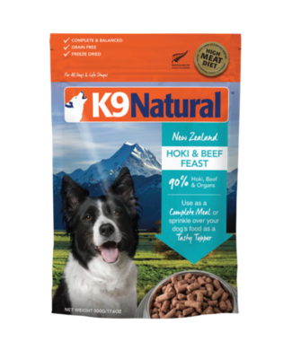 K9 Natural Dog Freeze Dried Food Hoki&beef Feast 500g