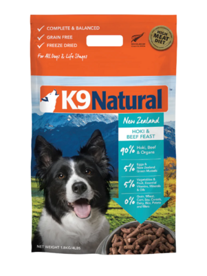 K9 Natural Dog Freeze Dried Food Hoki&beef Feast 1.8kg